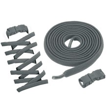 4 Pack Elastic Tieless Shoe Laces for Adults Sneakers, Gray