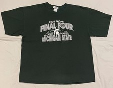 NCAA Basketball Final Four Michigan State Spartans 2009 T-Shirt 2XL Dark Green