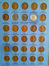 1941-1961 Lincoln Head Cent Wheat Penny Collection Book. 57 Coins. 1941-1961 Lincoln Head Cent Wheat Penny Collection Book. 57 Coins.