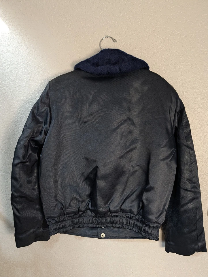 Super Chief Uniform Jacket Womens 36 S Navy Blue Vintage Bomber Police Patrol - Image 2 of 4