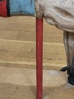 Vintage Antique Carousel Style Wooden Toy Horse On Wheels Hand Carved Painted — photo 8