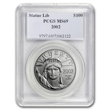 2002 1 oz American Platinum Eagle MS-69 PCGS 2232.38 per troy oz