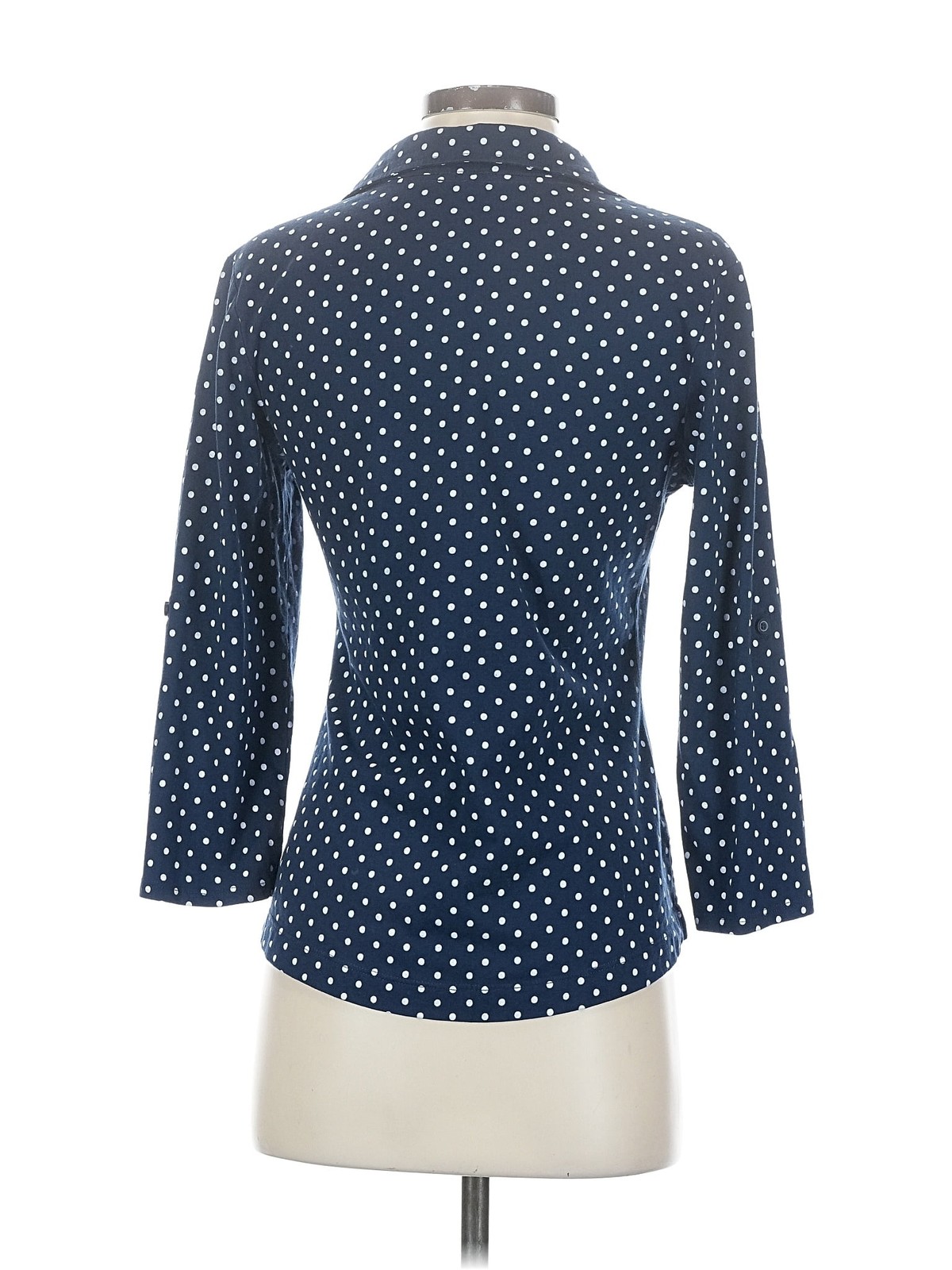 Riders by Lee Women Blue Long Sleeve Polo S thumbnail 2