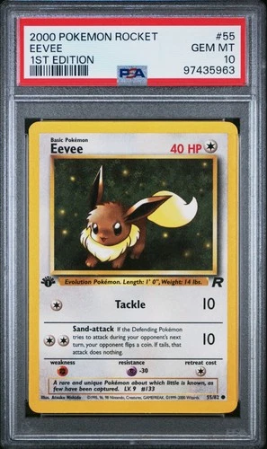 2000 Pokemon Rocket 1st Edition EEVEE 55/82 PSA 10
