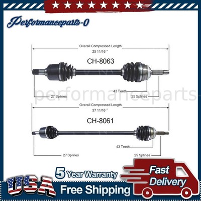 TrakMotive Front CV Axle Shaft fits 2000 2001 2002 2003-2005 Mitsubishi Eclipse