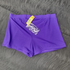 NWT Capezio Team Basics Boy Cut Low Rise Shorts in Purple Womens X-Large