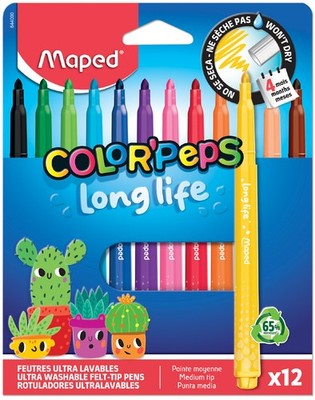 Maped Fasermaler COLOR'PEPS Long Life 12er Kartonetui