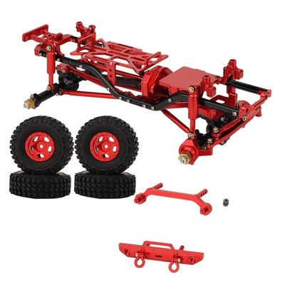 Metal Chassis Assembly Empty Frame RC Car Kit for Axial 1/24 SCX24 90081 Upgrade