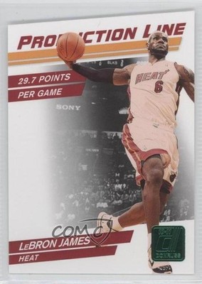 2010-11 Donruss Production Line Emerald Die-Cut LeBron James #2 fm0