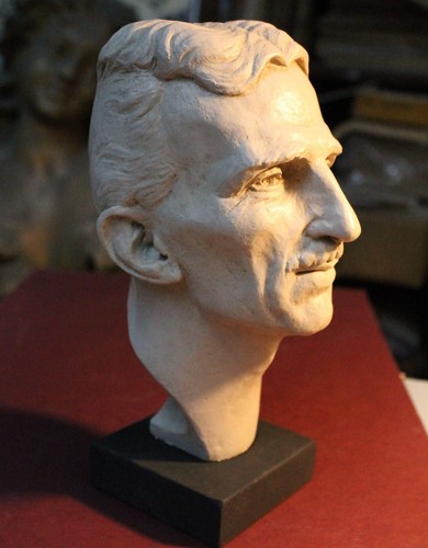 NIKOLA TESLA BÜSTE SKULPTUR FIGUR 8" STATUE ERFINDER FIGUR INGENIEUR ENERGIE - Bild 9 von 24