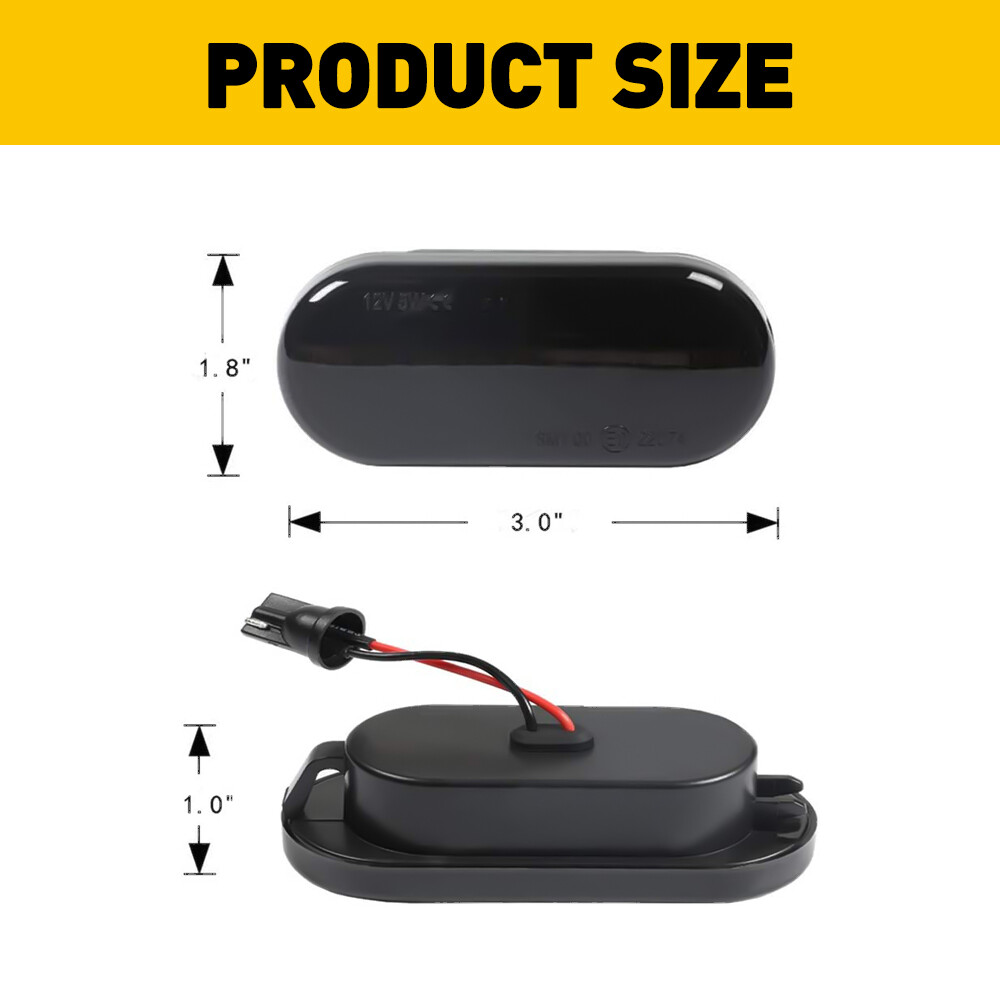 2x LED Side Marker Lights Turn Signal Sequential For 99-03