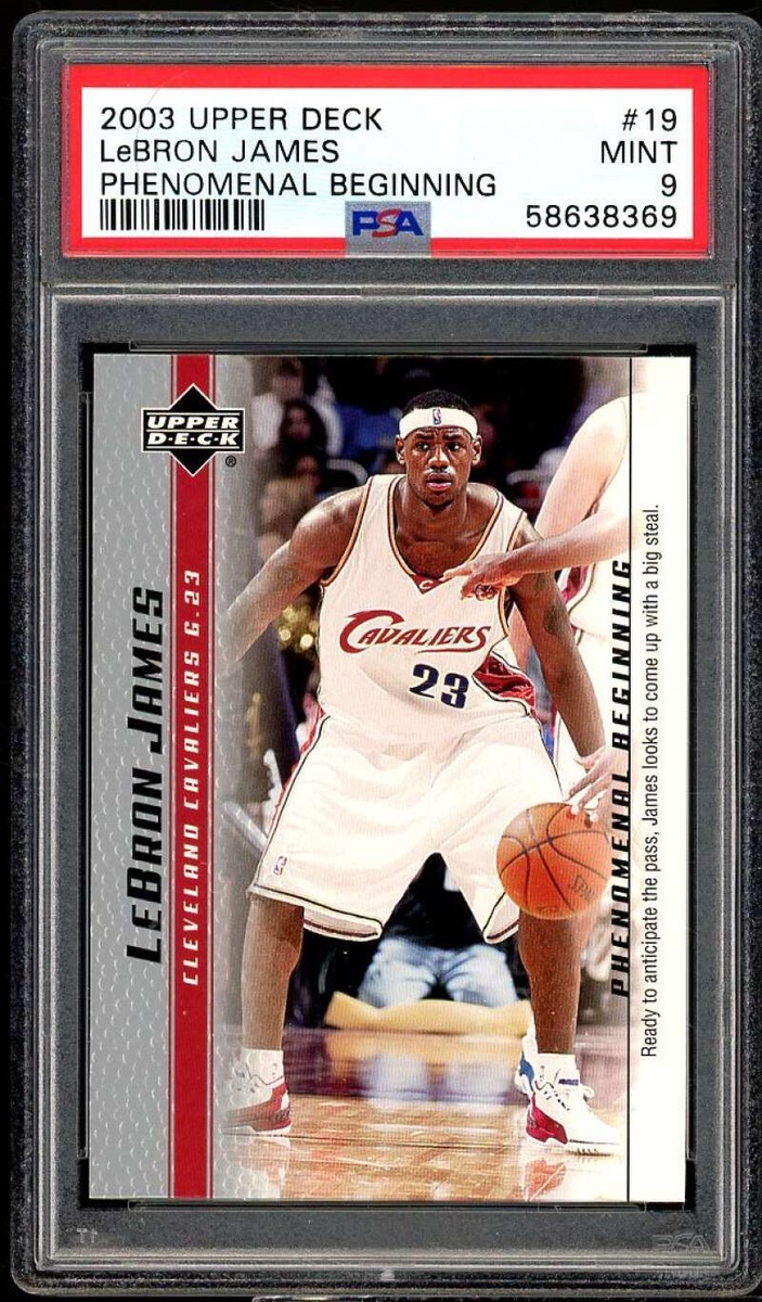 LeBron James Rookie Card 2003 Upper Deck Phenomenal Beginning #19