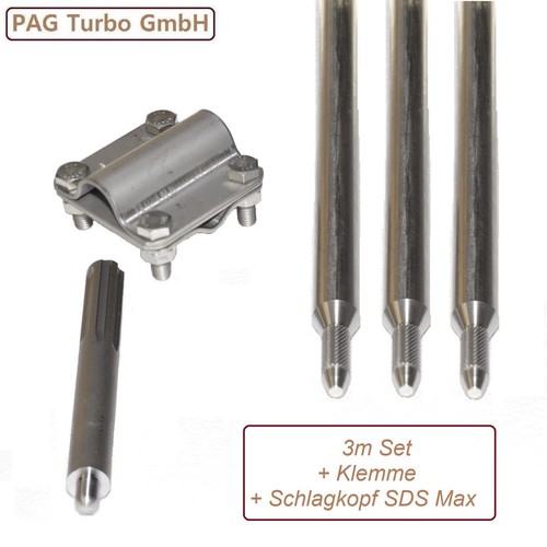✅ Blitzableiter Blitzschutz Material für Blitzschutzanlage Erdung SDS Schlagkopf - Bild 130 von 174