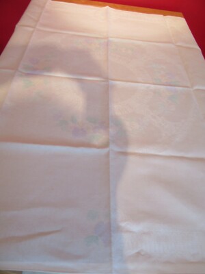 Schöne Vintage Hochzeit/Tee Party Satin Damast Tischdecke 52'' sq 