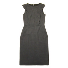 NNWT J.Crew 365 Cap-Sleeve Sheath in Heather Coal Two-way Stretch Wool Dress 8P