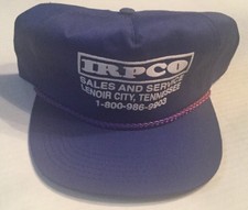 Vintage Blue Trucker Cap Hat IRPCO Sales and service Snap Back