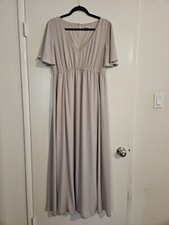 NWOT Show Me Your Mumu Dress XL Emily Maxi Chiffon Flutter Sleeves bridesmaid
