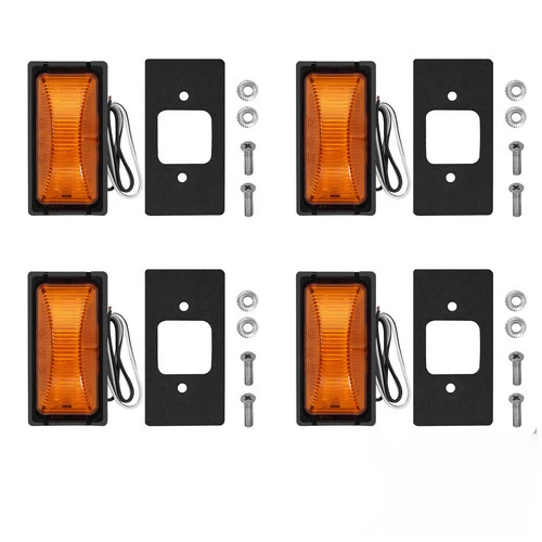 4x 6 LEDs Side Marker Lights Yellow for car trailer truck Lorry Van 12V/24V AUS - Picture 1 of 1