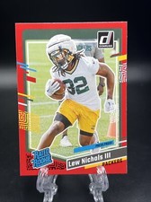 2023 Panini Donruss Lew Nichols III Press Proof Red SP Rates Rookie Packers