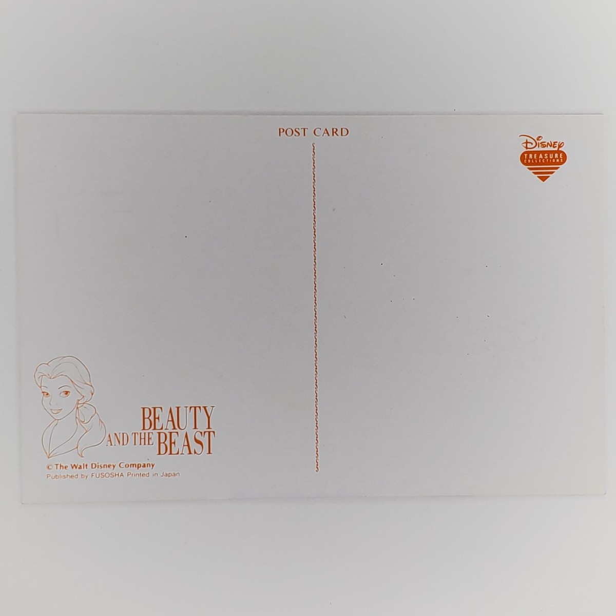 Beauty and the Beast Postcard Japan Disney Treasures Captain