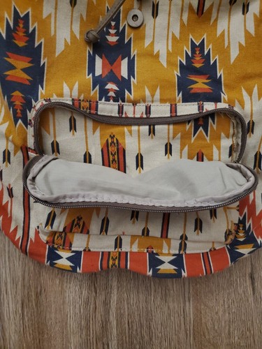 Mossimo Supply Co Backpack Aztec Pattern Canvas Messenger Bag - Picture 6 of 8