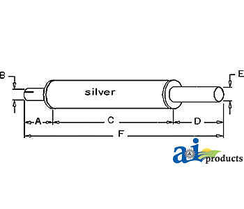 Muffler 360720R1 fits Case 140 200 230 240 330 340 A B C Super A Super C T340