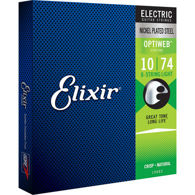 Elixir OPTIWEB Nickel 8-String Electric   19062 Light .010-.074