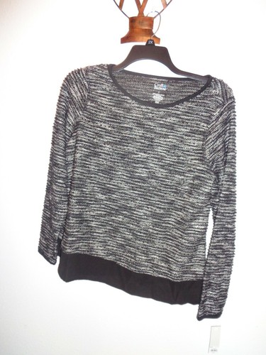 Croft \u0026 Barrow Long Sleeve Tweed 2Fer 