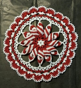 Peppermint Pinwheel Doily