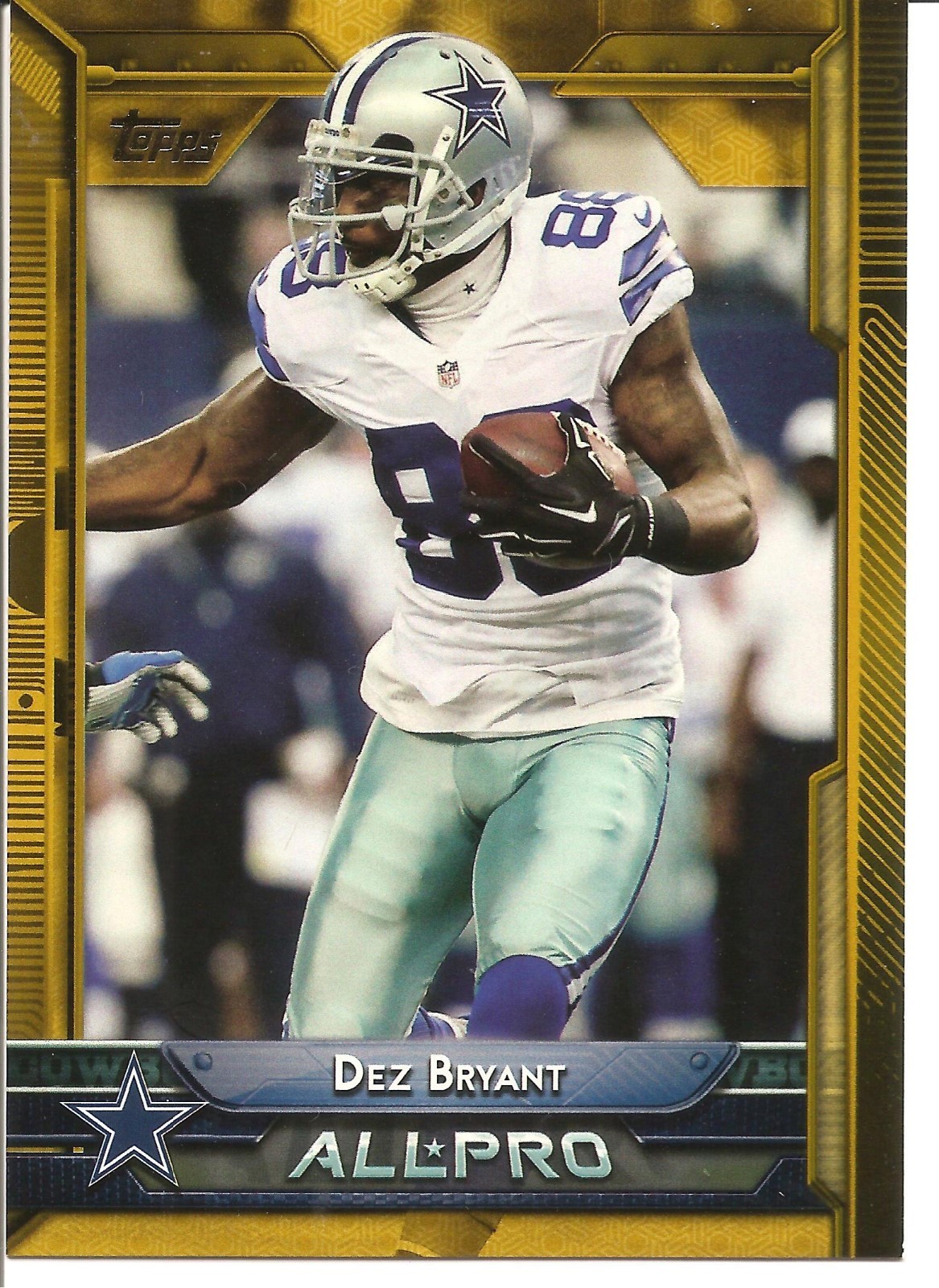 2015 Topps Football Dez Bryant (Cowboys) Gold Parallel Card #243 (978 of 2015)