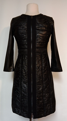 chinese dress ladies Vegan Leather Dress  Elie Tahari