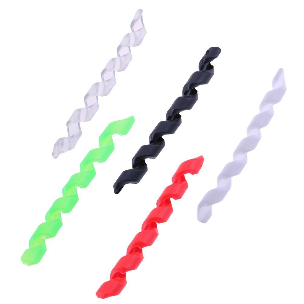 5pcs Bicycle Brake Cable Protector Antifriction Bike Line Wrap(Black