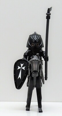 Chevalier cavalier maltais un Playmobil noir > Croisé contre Saladin RARE