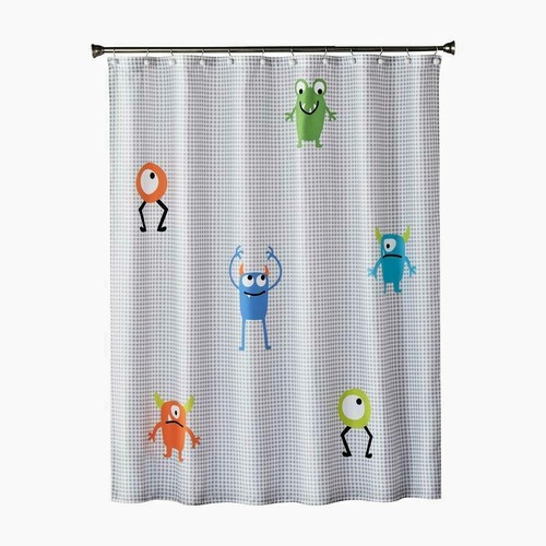 Cortina de ducha de tela Monster y toalla de mano coordinadora infantil NUEVA 36326584047 | eBay
