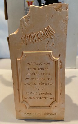 Attakus Spider-man black costume on Gargoyle 1997 Marvel Statue | eBay