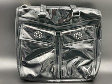 Puma Women Golf Large Black Patent Shoulder Bag 15" X 14" X 5"