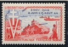 TIMBRE FRANCE 983** Débarquement   1954