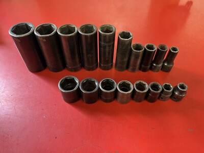 MATCO 3/8'' Drive 18pc SAE 6pt Deep & shallow Impact Sockets