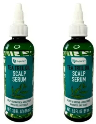 2 Bpure Tea Tree Oil Scalp Serum Helps Soothe & Moisture Irritated Dry Scalp 3oz