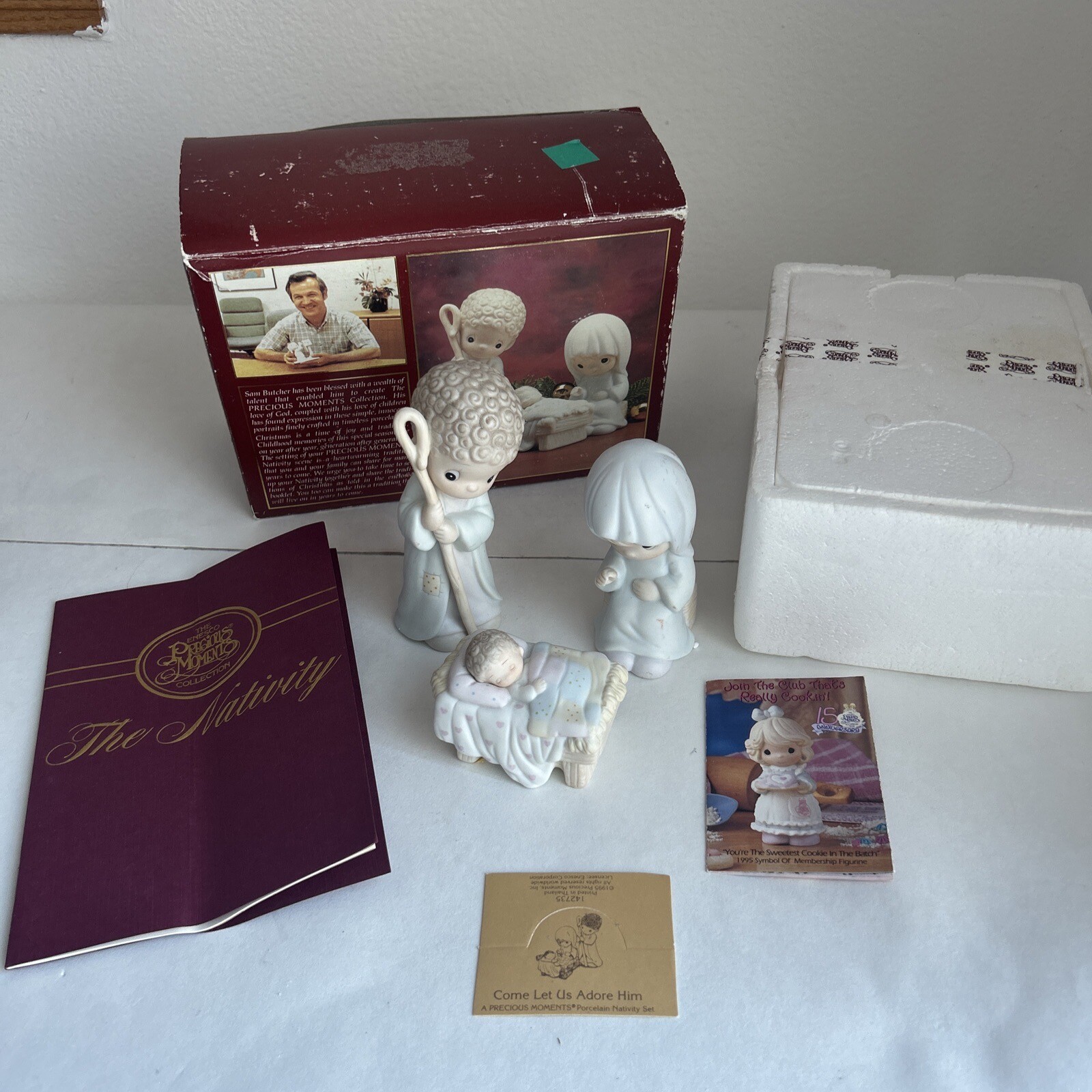 Precious Moments Come Let Us Adore Him Mini Nativity 3pc 142735 1986 W