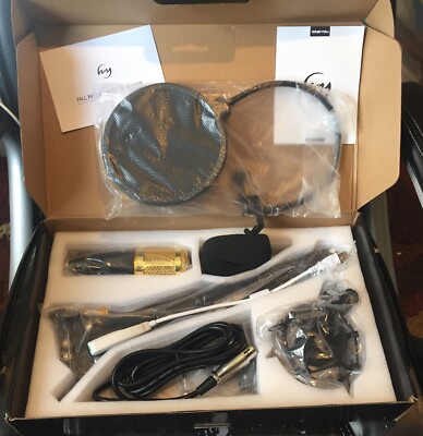 Condenser Microphone Kit BM-800 Gold/Black (NEW) Studio Scissor Arm