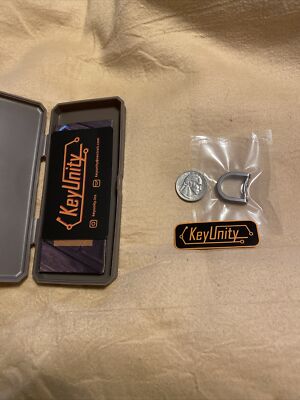 KeyUnity KA17 L Sandblast D Ring Key Shackle, U Shape Key Ring Horseshoe Clasp 