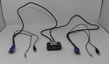 Tripp Lite 2-Port USB/VGA Cable KVM Switch with Cables and USB Peripheral 302