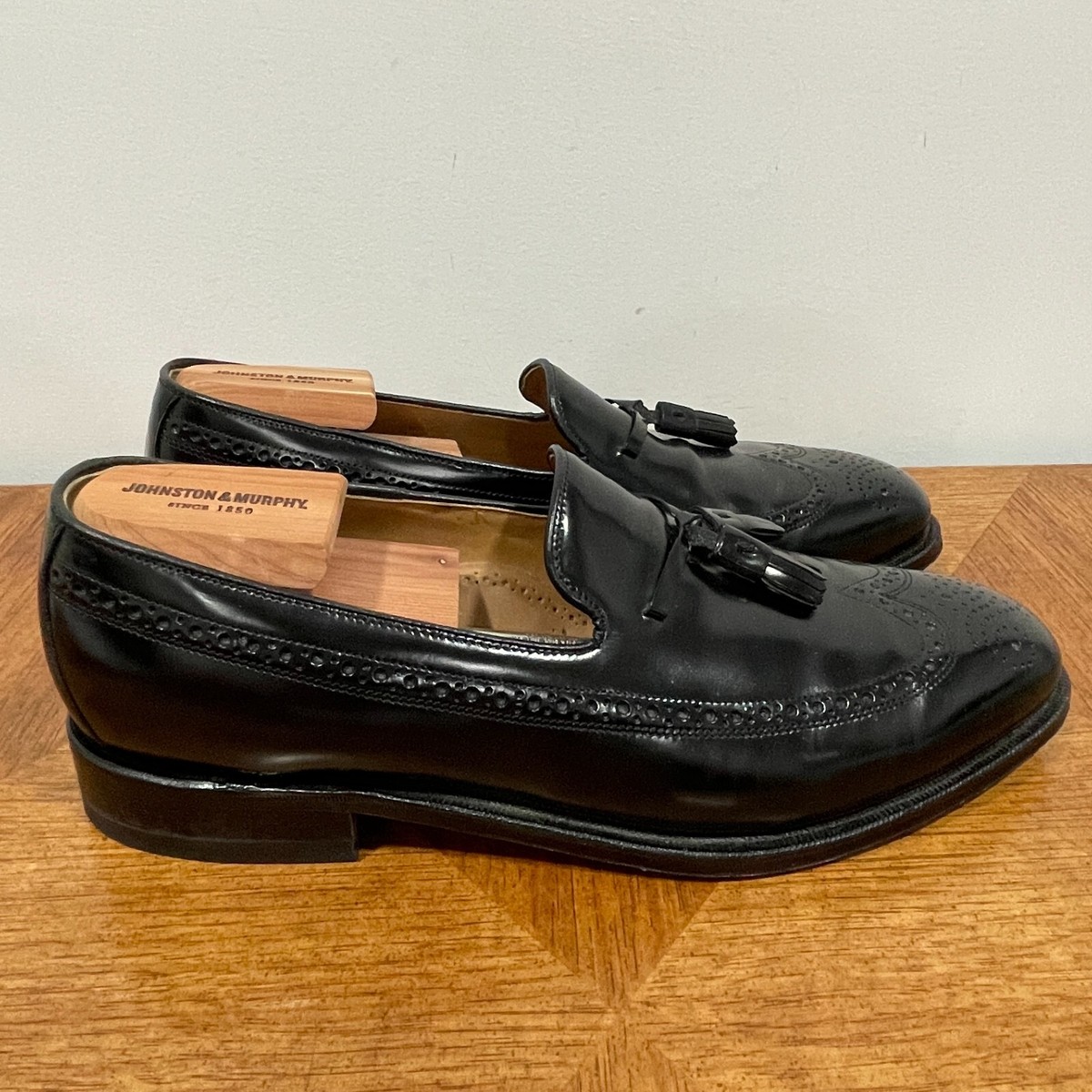 Johnston Murphy Aristocraft Wingtip Oxford Shoes Mens 11.5 Black