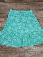 BFA Classic Women's Light Green 100 Cotton Elastic Waist Pull On Skirt Size 3X