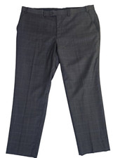 Ralph Lauren High Performance Wool Dress Pants Men's 42x30 Gray Plaid Straight