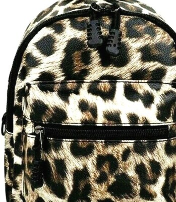 Realistic Leopard Backpack - Crossbody Pocketbook | eBay