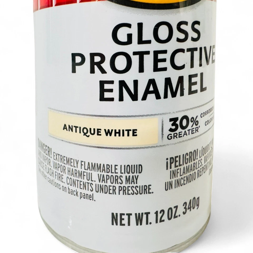 Rust-Oleum Antique White Spray Paint 12oz Gloss Protective Enamel Stops Rust E5 - Image 4 of 4
