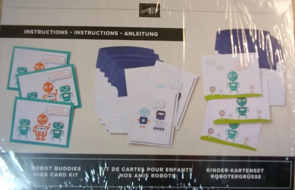 Stampin’ Up! Kids' Card Making Kit - Robot Buddies - New In Box - Makes 9+ Cards - Image 2 of 4