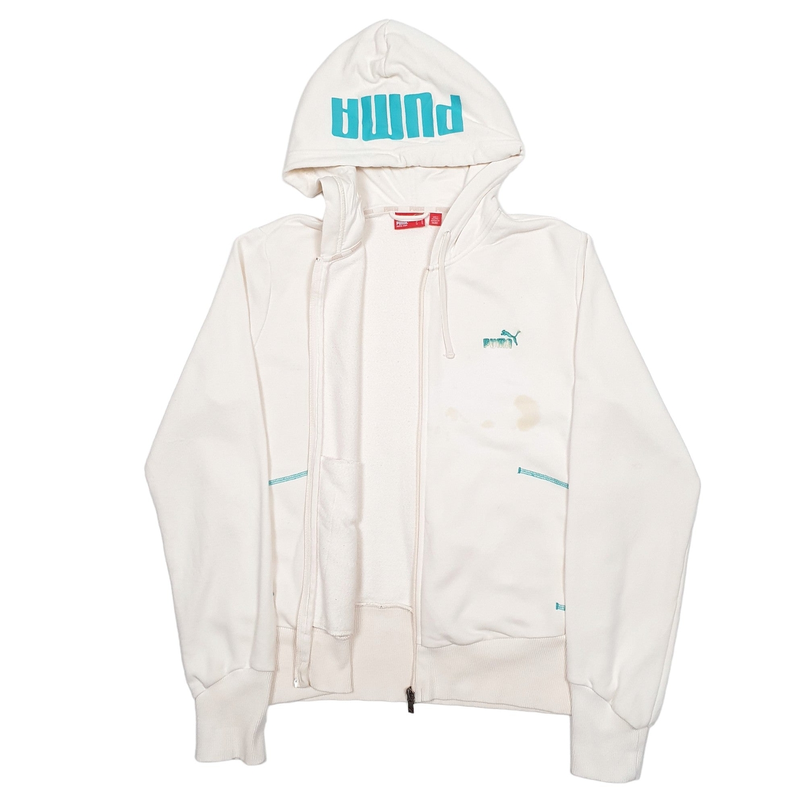 PUMA Full Zip Cotton & Polyester Jumper Sweatshirt Womens M image 2
